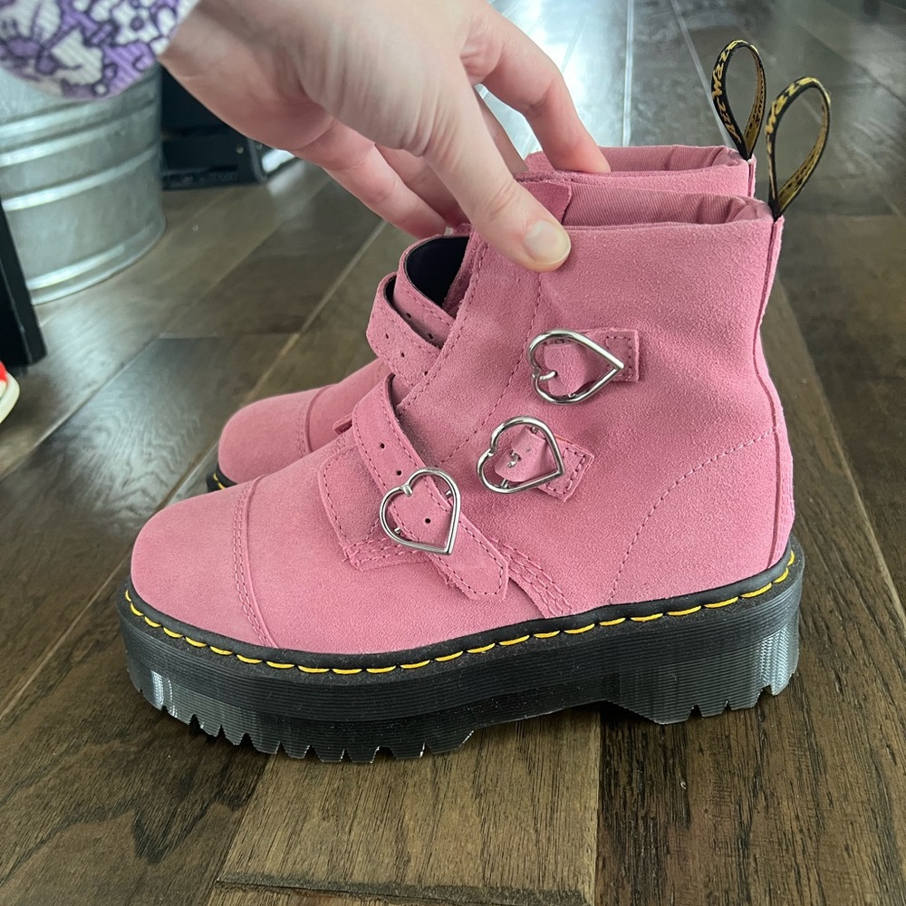 Dr Martens x Lazy Oaf Pink Platform Boots